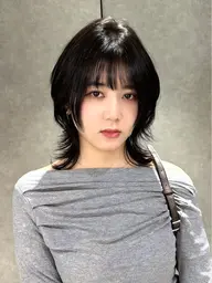 韓国ハッシュカット、レイヤー×オリジナルトリートメント🩵🇰🇷