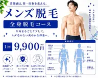 (2番人気🌟)メンズ全身脱毛(顔・VIO含む)