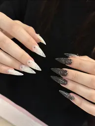 💖💖チップ長さ出し🎀レースデザイン+プラスチック パーツ 2個