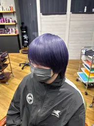 ⚡️【メンズ限定イメチェンクーポン】⚡️ブリーチカラー+カット(韓国/ミニモ学割/センターパート/シースルーマッシュ)