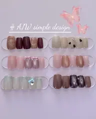 秋冬シンプルアートメニュー🎀