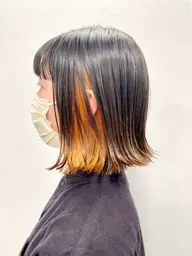 イヤリングカラーモデル🍬(イヤリングブリーチ、全頭カラー込み)