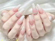 💓チップ長さだしベース+カラグラ🎀 2個パーツ込み🎀ソフトジェルオフ追加500🎀スカルプオフ追加1100円