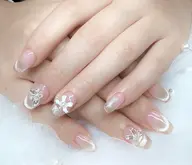 ケア+マグネットのフレンチ(色はチェンジできます)(パ-シ無し)