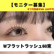 【モニター募集】Wフラットラッシュ60束 ¥4000