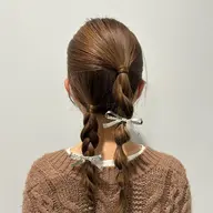 【特別な日のお出かけ前に🩷💨】ワンカラー🍒➕トリートメント✨➕簡単アレンジ🎀