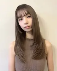 【ブリーチなし】骨格補正カット+透け感たっぷりダブルカラー※メンズも◎¥23800→¥11900
