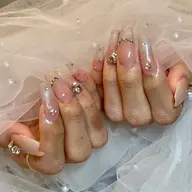 【ハンドジェル🩵人気No.1】ジェル＋アート10本🎨ジェルオフ込🆓