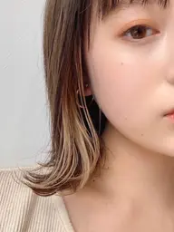 デザインカラー(ハイライト、インナーカラー、イヤリングカラー、ブリーチOK)＋全体onカラー