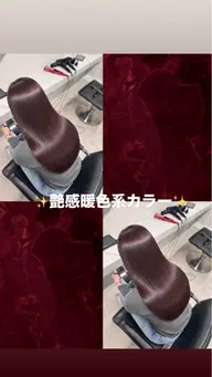 暖色系ワンカラー🍒✨️➕1ステップトリートメント