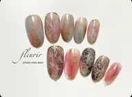儚げ色の2種類から選択【ペインティングFlower:オフ別途追加】清楚カラーor大人色気カラー✨ラメ囲み＆ラメホロ
