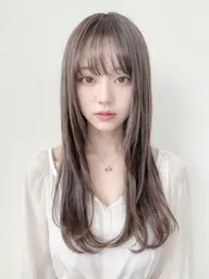 小顔カット+透明感カラー+根元ストレートパーマ【縮毛強制】+ケラフェクトトリートメント