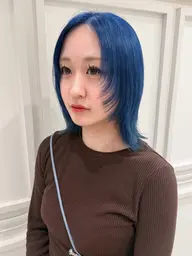 韓国風カット+ダブルカラー👱🏻♀️🤍《艶ハイトーンと韓国風カットで見違える自分に💕》