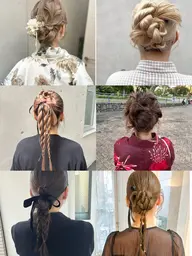 お出かけ前のアレンジ、特別な日のセット