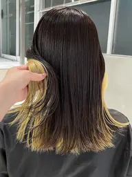 🍀︎インナーブリーチ+オンカラー+4step Aujua treatment🍀︎