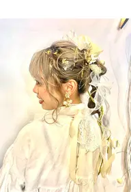 🌸❤️🔥入学卒業式ヘアセット❤️🔥🌸早朝何時からでもご予約🆗水引🫧金箔⭐️特殊セット🙆♀️🙆♀️