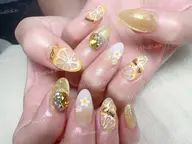 自爪ジェル★豪華パーツ乗せ放題120分大きめパーツ/3D/埋め尽くしOKとことんこだわりたい方に♡