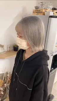 ブリーチ有りWカラー🌈 シャンプー&ブロー SNSなどで人気のイルミナカラーで透明感やツヤ感をプラスします✨✨