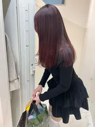 〈高発色の暖色カラー🍒〉暖色カラー + カット + COTAプレミークトリートメント