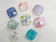 フットネイル💖<サンプルから選ぶ>親指アートコース(オフ・ケア込)🫧カラー変更🉑✨