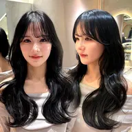 【お出かけ前のメンテナンスに✨】前髪・顔周りカット✂️+コテ巻きヘアセット♡♡シャンプートリートメント付き🧴🫧