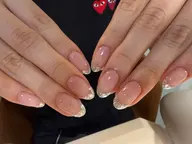 ガラスフレンチ(ベース追加可)美フォルム仕上げ|初回オフ無料・フィルイン対応