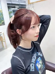 伸ばしてる方にオススメ✨前髪顔周りカット💕+🌈透明感抜群艶カラー🌈
