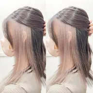 【さりげないオシャレ💕】ケアブリーチ使用✨イヤリングカラー(ブリーチ1回+カラー)+カット