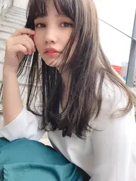 ナチュラルストレート🤍似合わせカット+ローダメージストレートパーマ