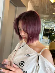 《艶感、透け感No. 1👑》【ボブ】or【ショート】カット+イルミナカラー✨ + オージュアクイックトリートメント