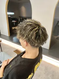 カット+パーマ+ハイライト(メッシュ)