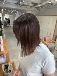 🪻似合わせカット&透明感カラー(白髪染め可、オーガニックカラー変更可+¥1,100、平日16:30、土日19:30)