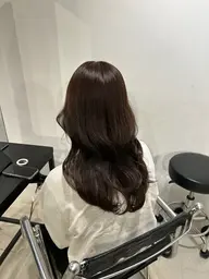 黒染め使わない暗染カラー🫧+3stepトリートメント