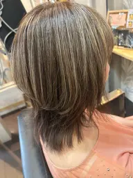 カット+カラー+白髪ぼかしハイライト+トリートメント
