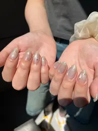【Hand】【ご新規様オフありなし共通】マグネット/フラッシュネイル(単色塗り)(⚠︎注意欄必読)✨