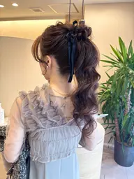 ヘアセット(金箔、銀箔、リボン、パール等の1つ550円の飾り代込み)