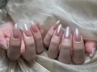 長さ出しオーロラネイル