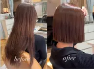 【6月限定クーポン‼️】地毛風うるつや縮毛矯正✨️＆似合わせカット＆透明感カラー＆1step treatment🫧