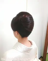 和装ヘアセット(夜会巻き、抱き合わせ)