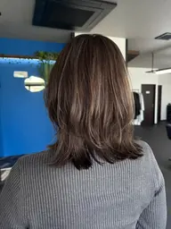 【白髪が気になるけど色味も楽しみたい】カット+白髪ぼかしハイライト(ハイライト・カラープラチナ)+髪質再生トリートメント