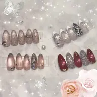 【キラキラ・ゴージャス派✨】マグネット エレガントコース💐パーティーネイル・お呼ばれネイルにも♡
