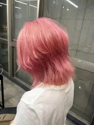 ケアブリーチ+ピンク系カラー🎀💗+トリートメント🧴