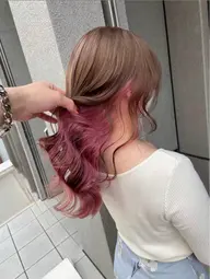 【🌈さりげなく個性出したい方はこれ!✨】ブリーチ一回➕インナーカラー➕カット➕保湿トリートメント/ミニモ学割
