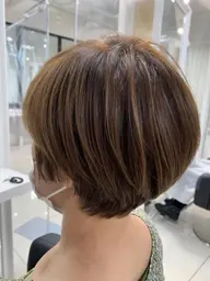 【明るめ白髪染めにも対応】カット+ファイバープレックスカラー