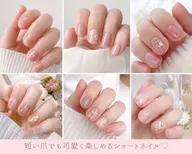 アクリル補強の自爪育成ジェルネイル💅