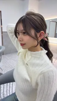 顔周りカット＋前髪カット･*·̩͙꒰ঌ