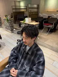🌀カット+メンズパーマ(特殊変更OK)動き・無造作・波巻き・ツイスパ対応◎