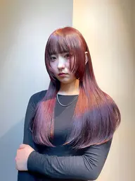cut + W care color(bleach無し)  + treatment