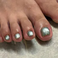 [オフなし]フットネイル👣ワンカラー🤎巻き爪ジェルあります🌀マグネット・フラッシュラメOK🙆🏻‍♀️✨