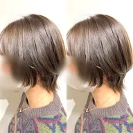 カットカラーモデル🥣🫧『あご上すっきりショートカット+透明感カラー グレイカラー🌟』➕ 最高級トリートメント🌟
